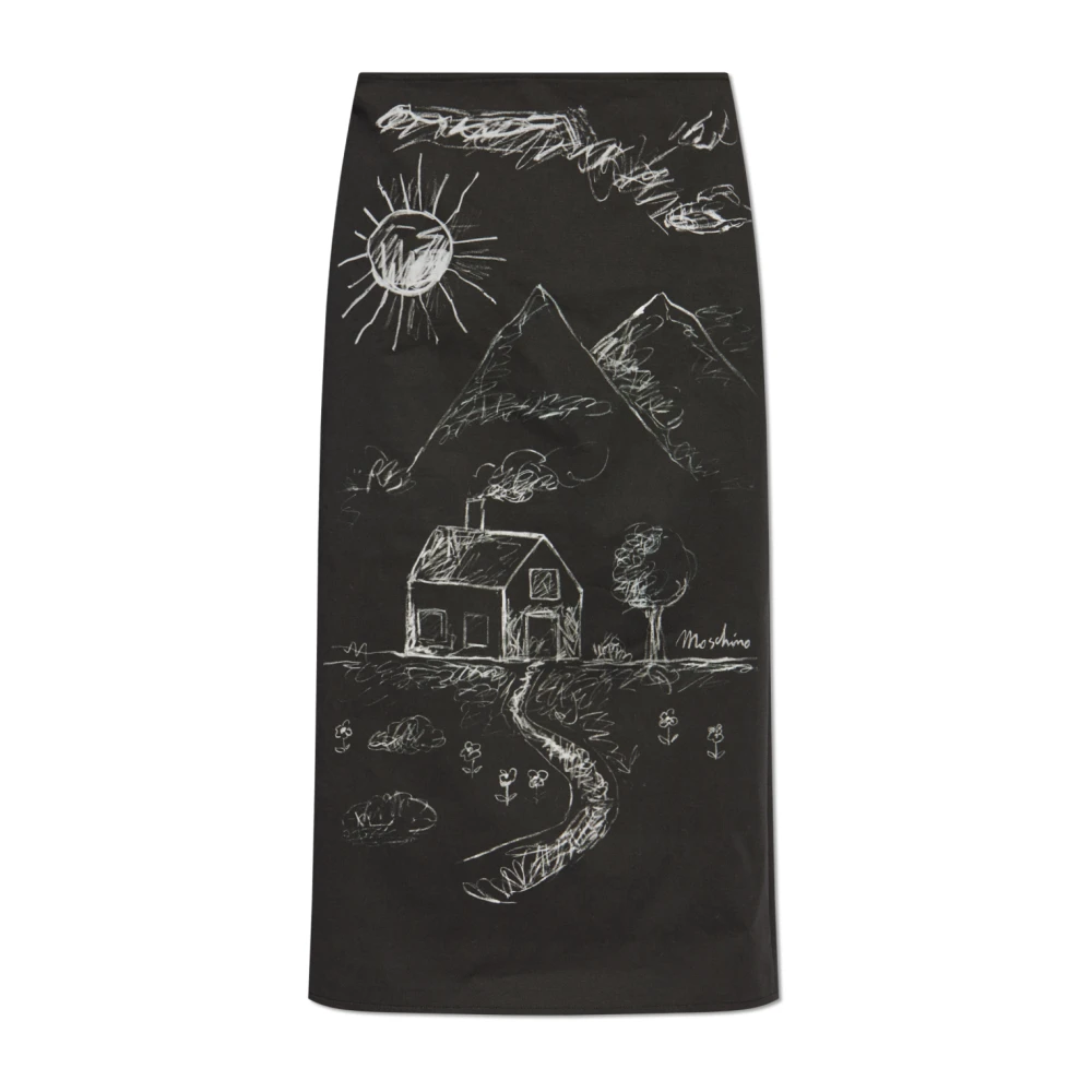 Moschino Rok met print Black Dames