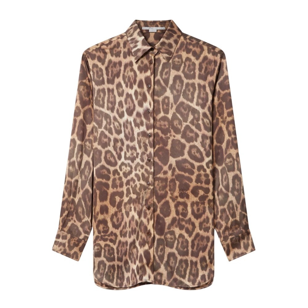 Stella Mccartney Bruine Blouse met Knopen en Puntkraag Brown Dames