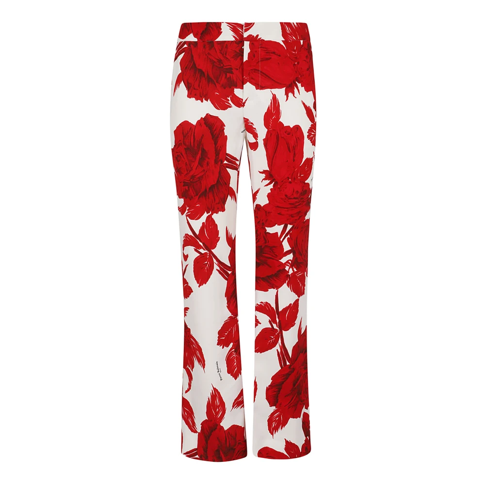 Balmain Straight Trousers Red Dames