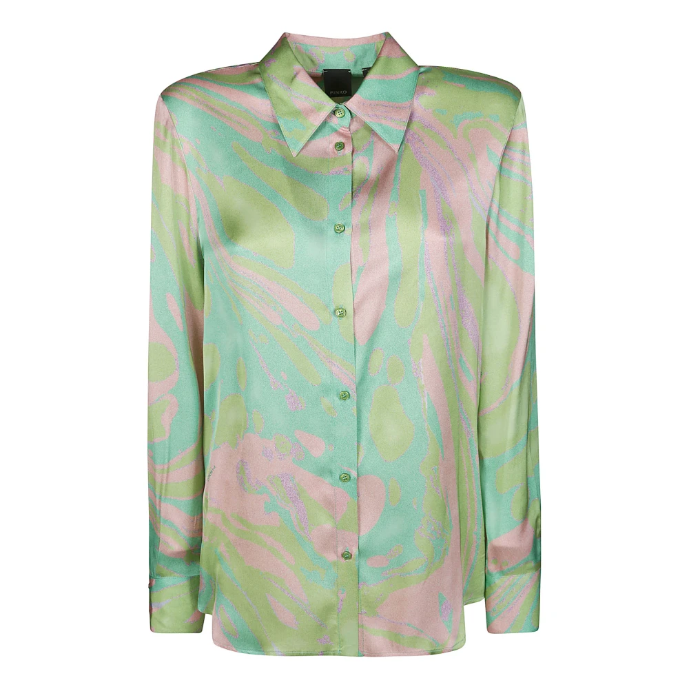 pinko Splash Print Shirt Smorzare Multicolor Dames
