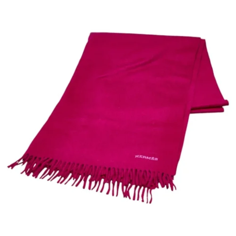 Hermès Vintage Pre-owned Cashmere scarves Pink Dames