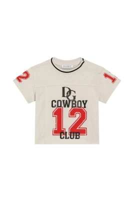 Jersey T-shirt med tryck