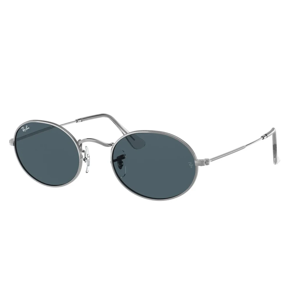 Ray-Ban Unisex Gray Sunglasses, 51 Mm, Vintage Oval Sunglasses With Flat Glass Lenses