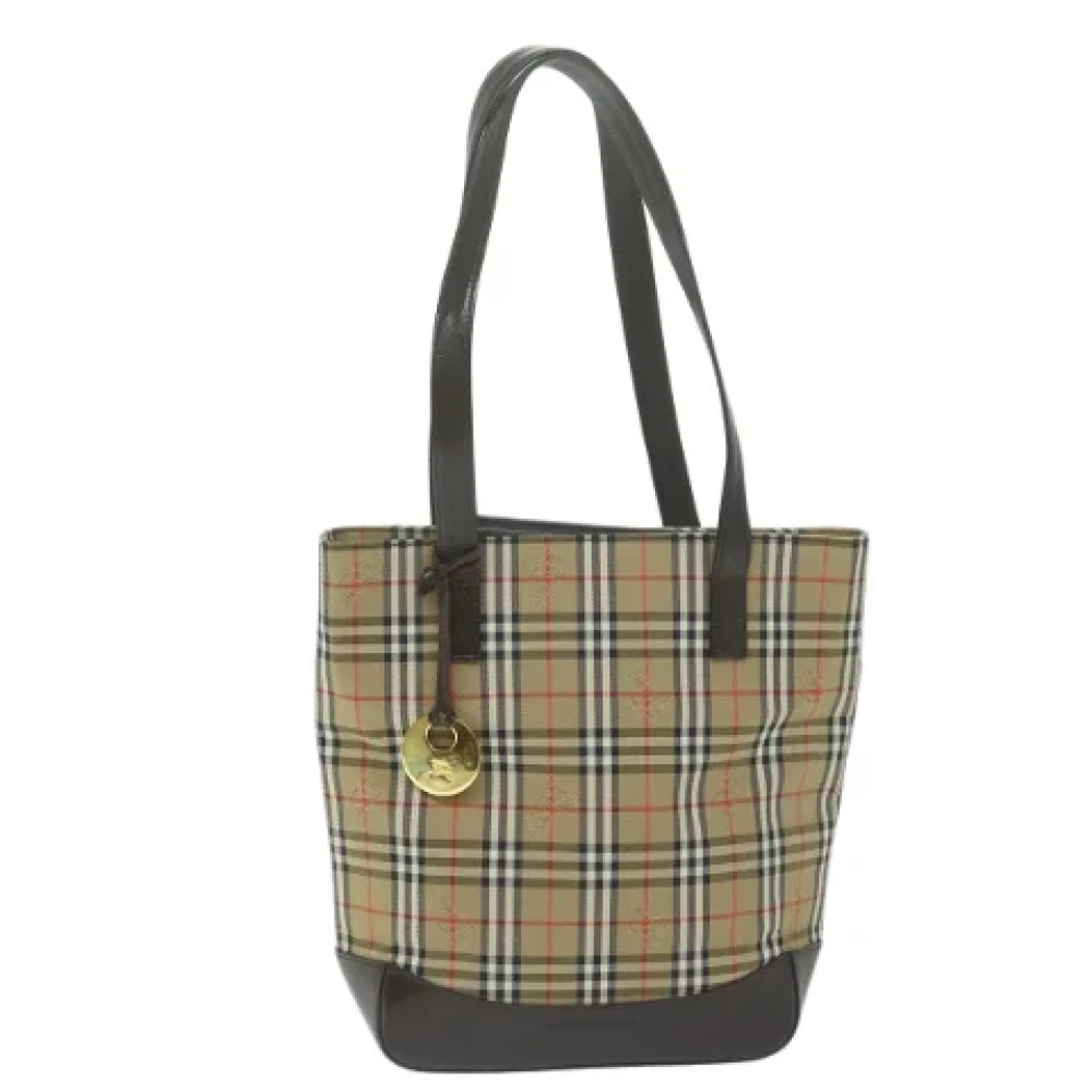 Burberry Vintage Pre-owned Fabric handbags Beige Dames