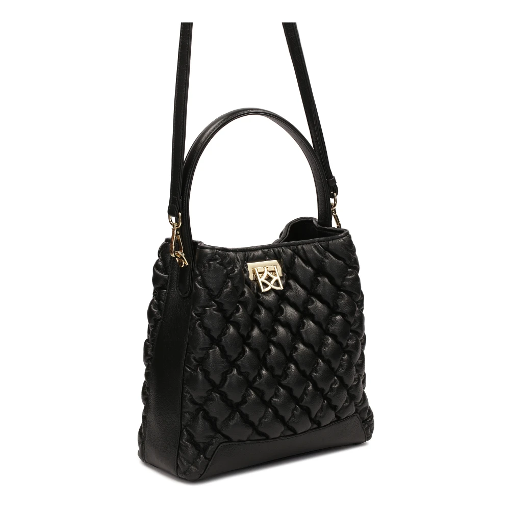 Kazar Multi-functionele tas gemaakt van zacht puff leer Black Dames