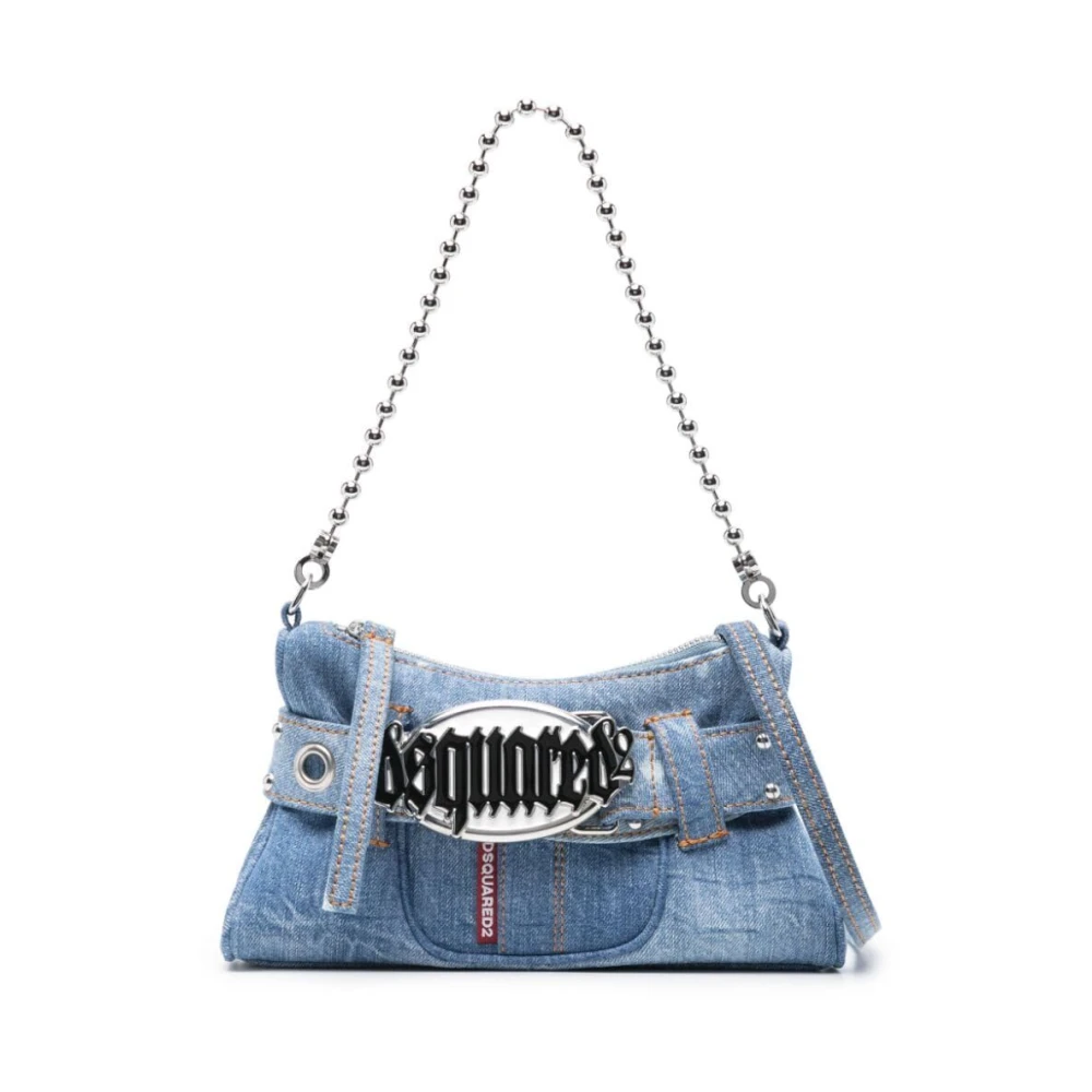 Dsquared2 Stijlvolle Clutch Tas Blue Dames