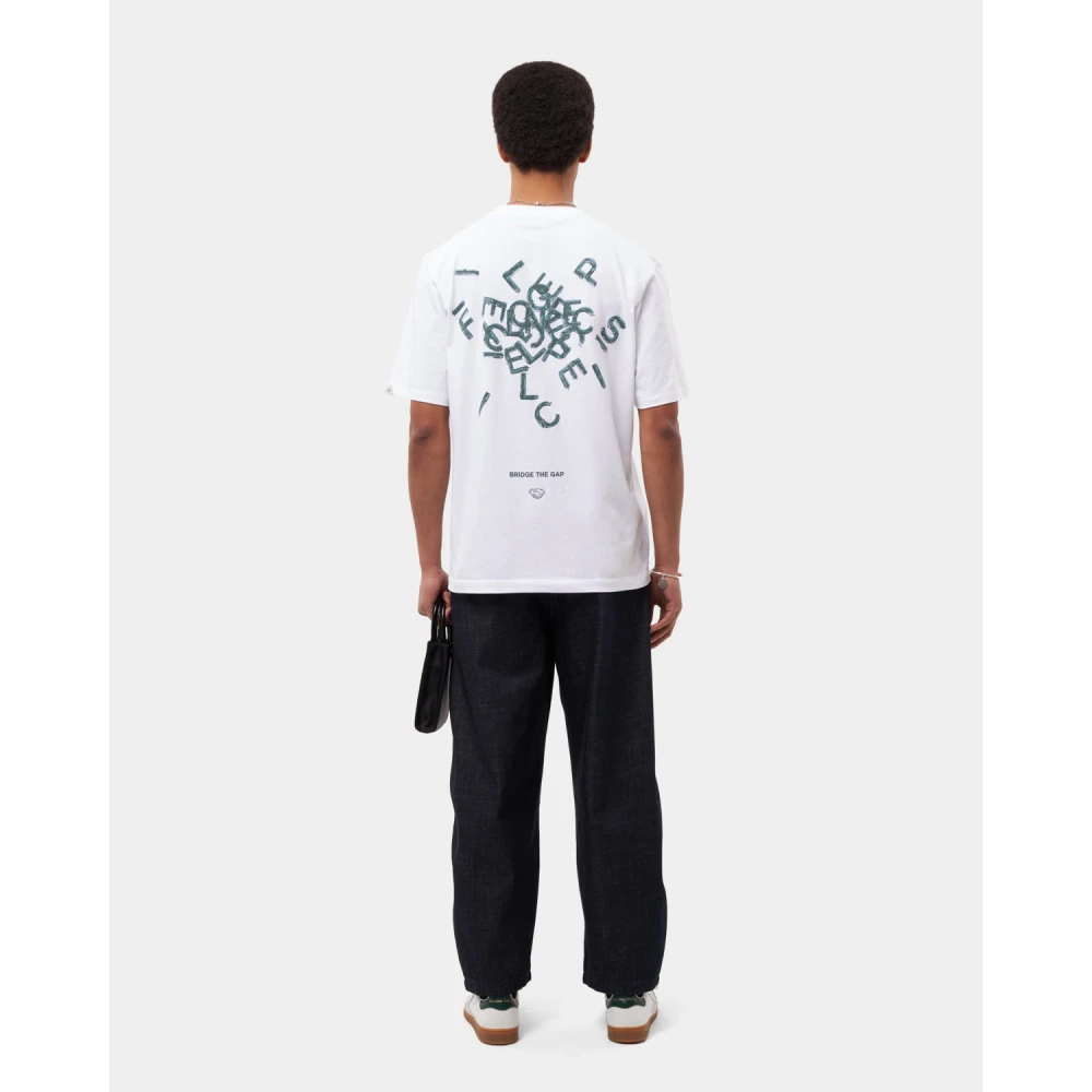 Filling Pieces T-shirt Alphabet White Heren