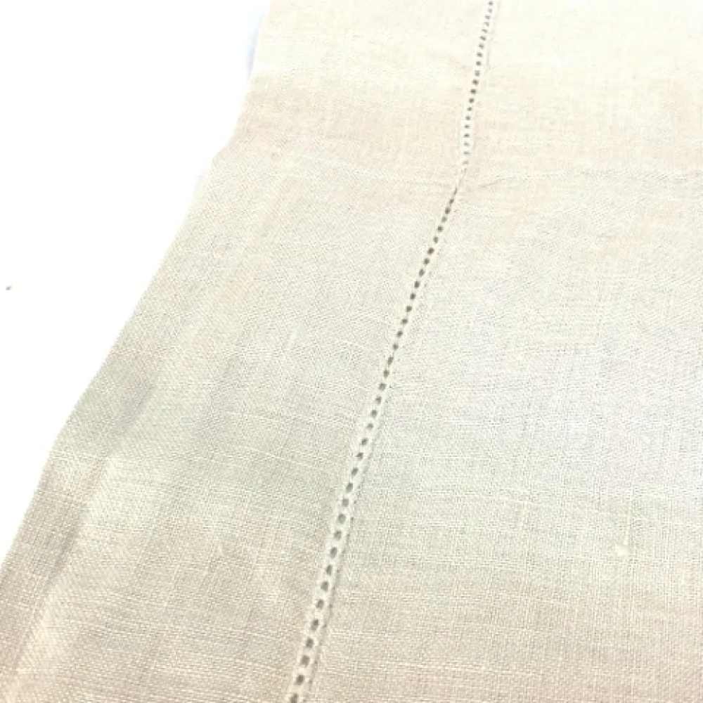Hermès Vintage Pre-owned Fabric scarves White Dames