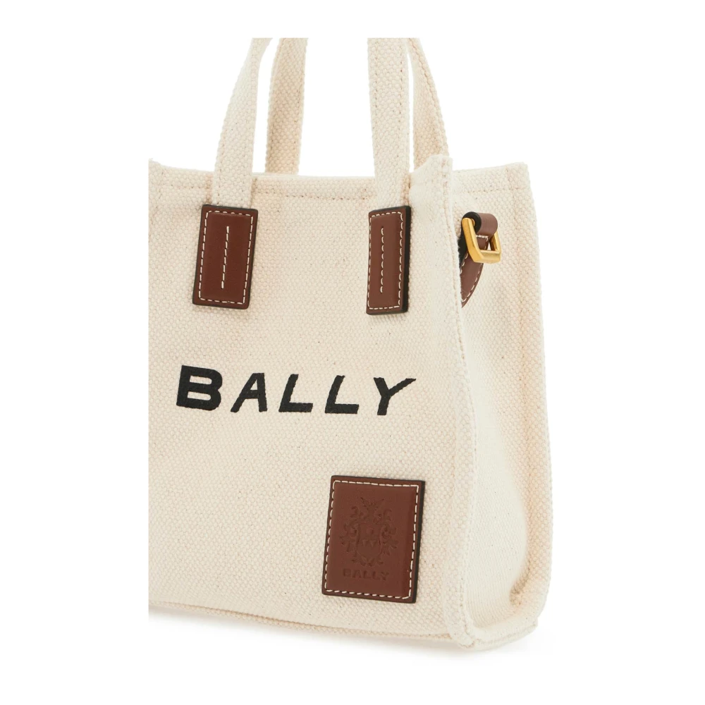 Bally Akelei Tote Bag met Leren Details White Dames