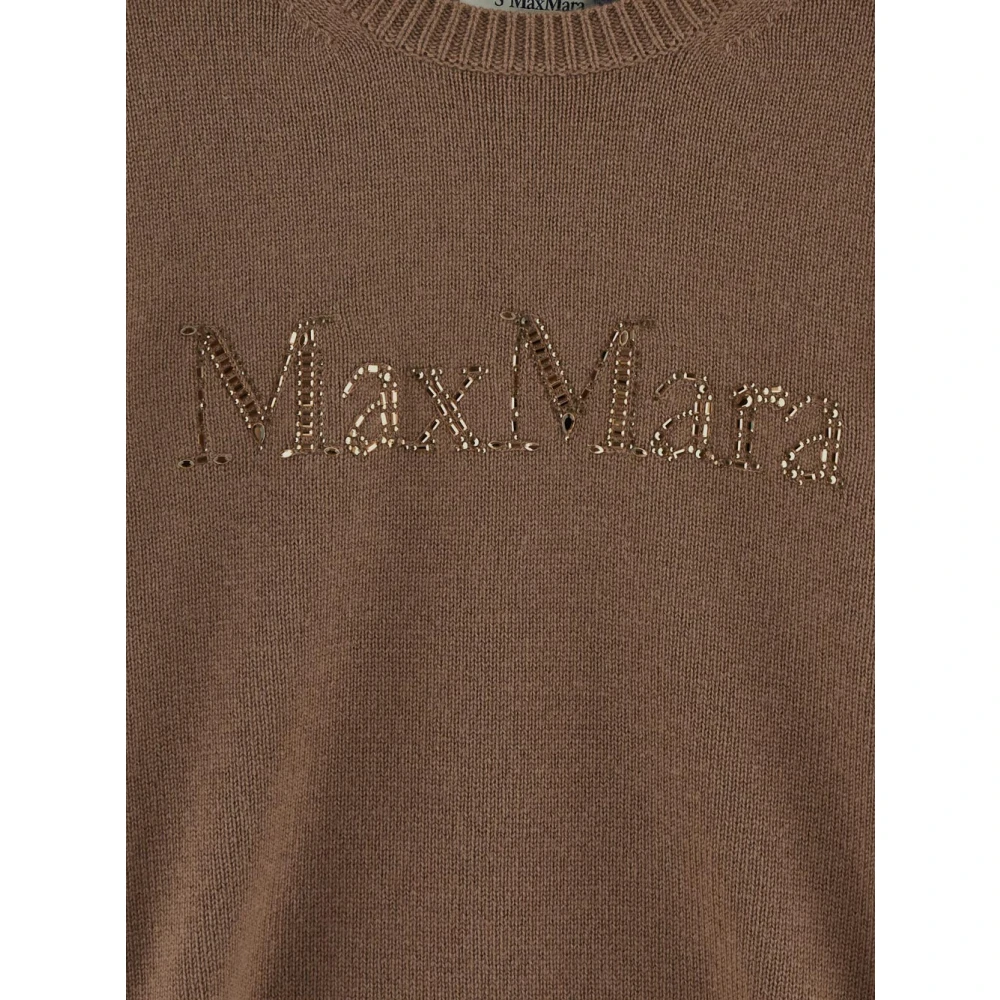 Max Mara Wollen Gebreid Brown Dames