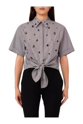 Studded Check Shirt