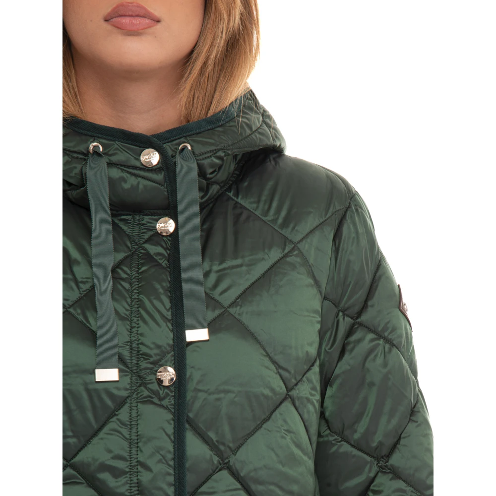 Husky Original Quilted Hooded Cassie Coat Green Dames