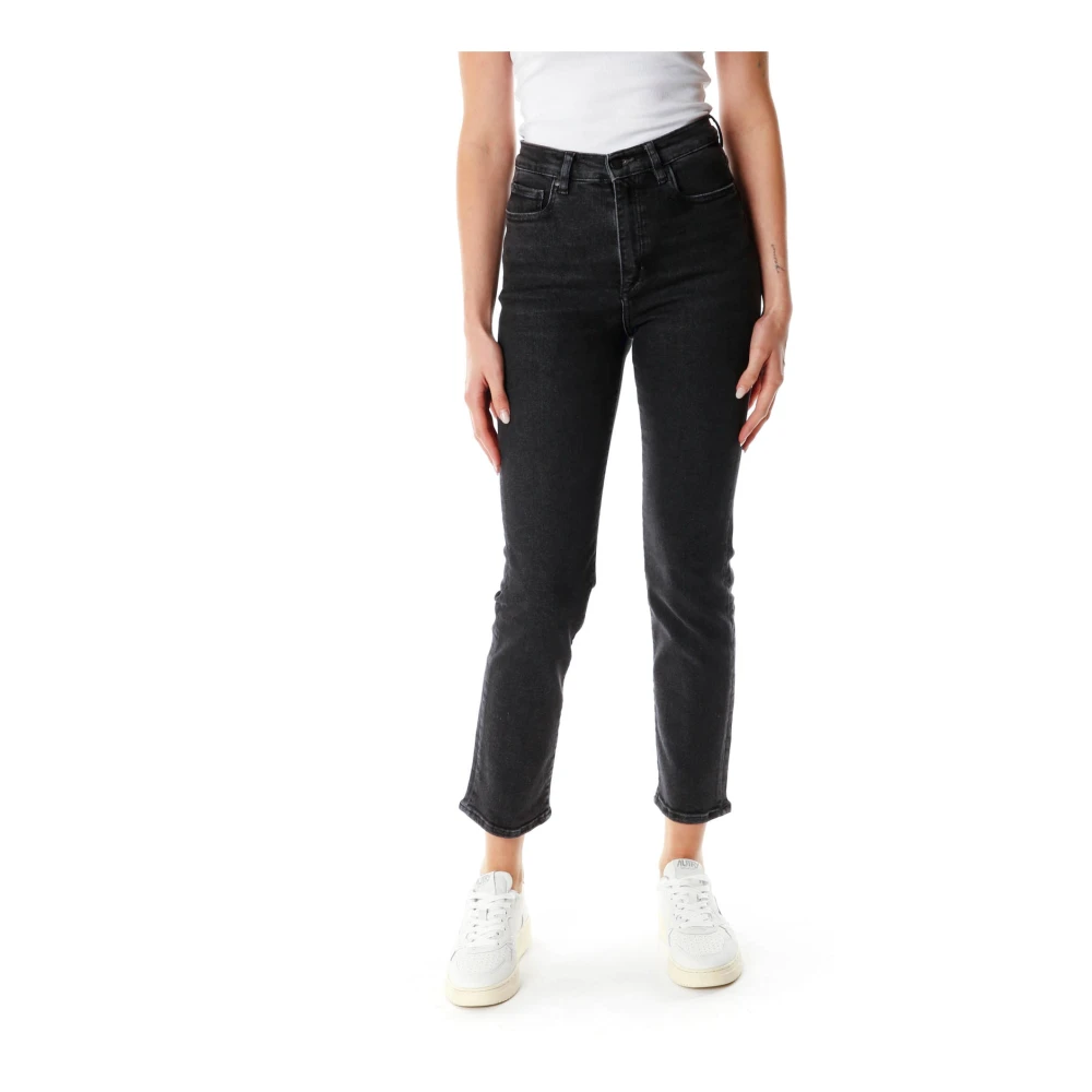 ARMEDANGELS Hoge Taille Straight Leg Jeans Gray Dames