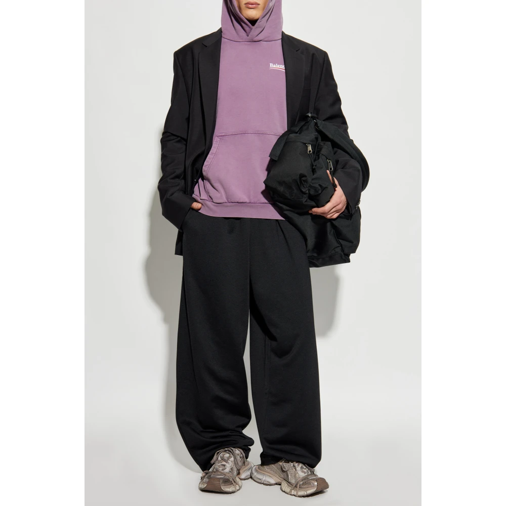 Balenciaga Sweatshirt met logo Purple Heren