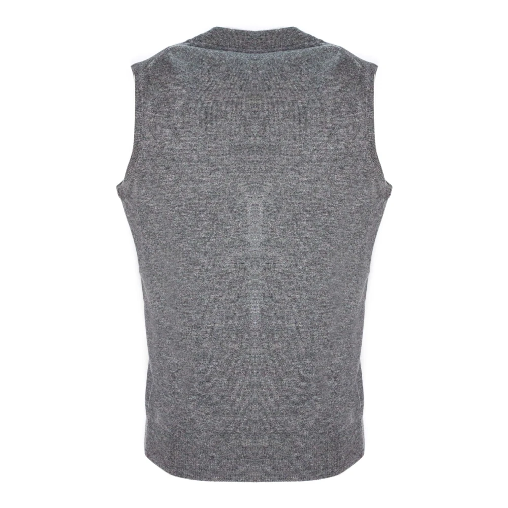 Kangra Grijze Wol Kasjmier Vest Gray Heren