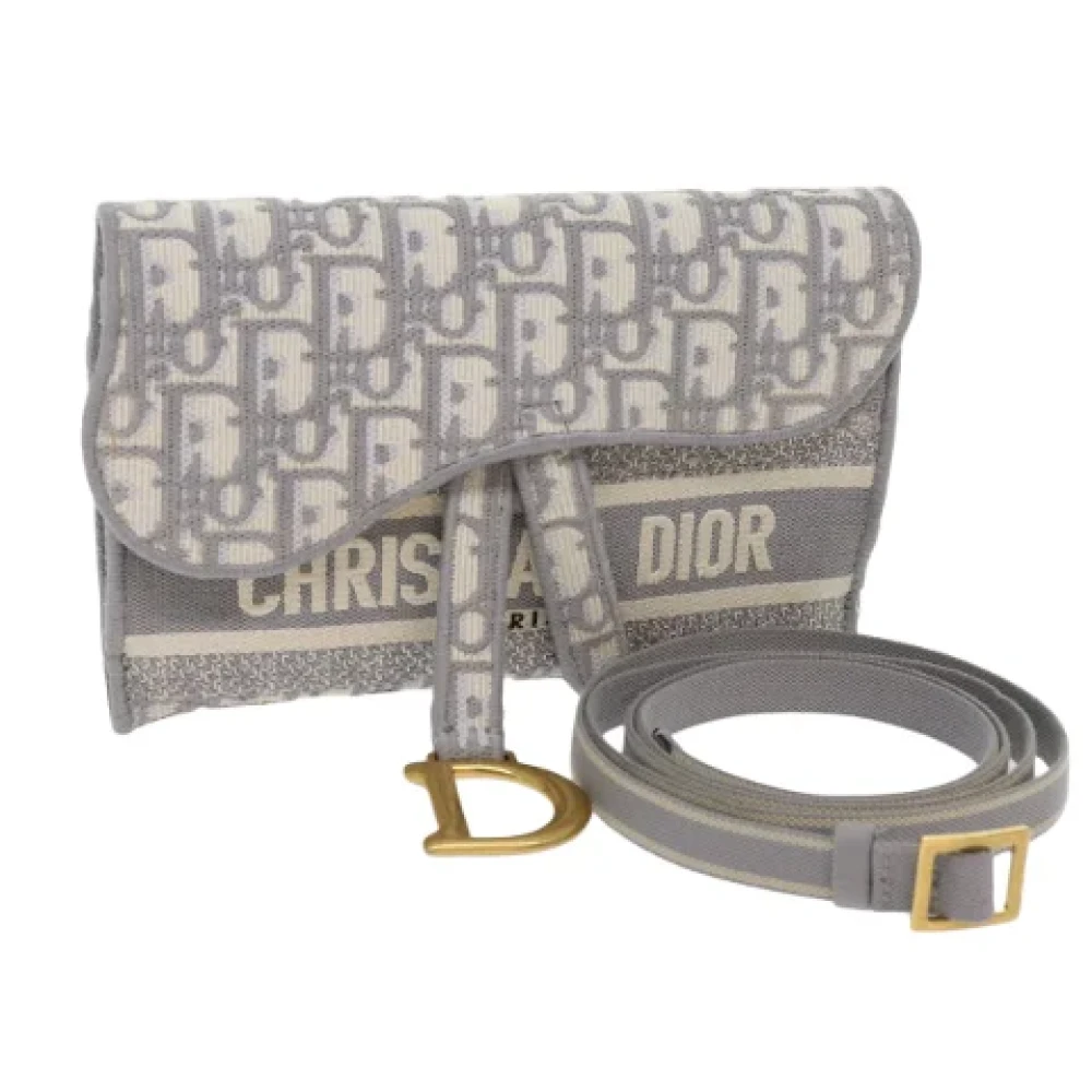 Dior Vintage Pre-owned Canvas dior-bags Gray Dames