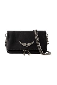 Rock Nano Hobo Tasche - Leder - Schwarz/Silber