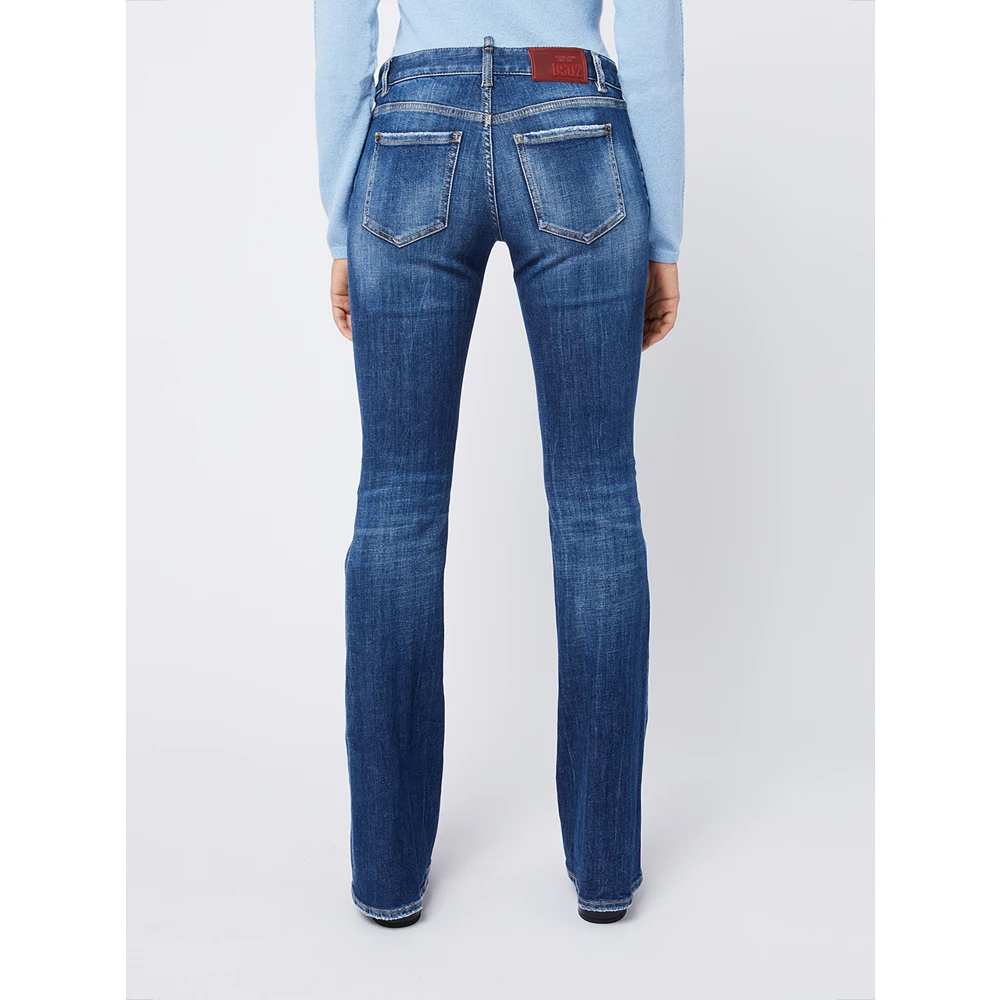 Dsquared2 Donkerblauwe Vervaagde Jeans Vrouwen Blue Dames