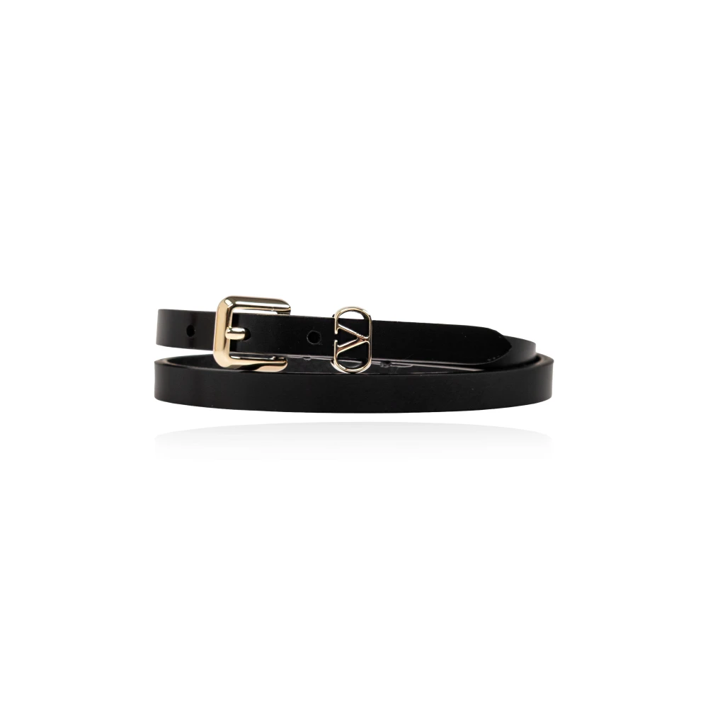 Valentino Garavani La Pulsera De Cuero Accessories Mujer Negro 