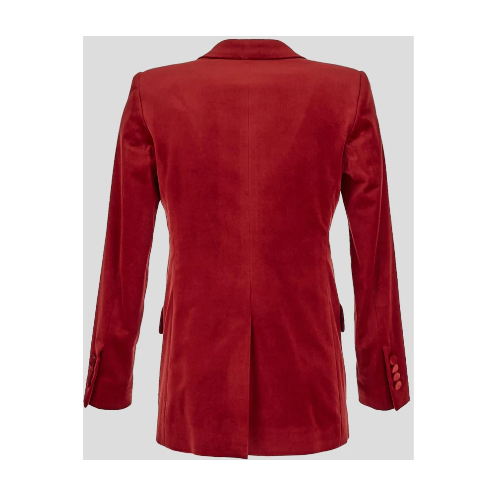 Lardini Peak Kraag Jas Stijlvol Ontwerp Red Dames