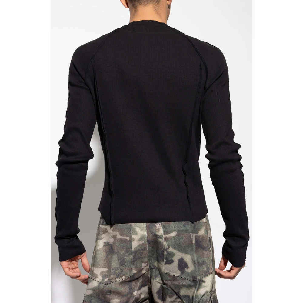 Misbhv Geribbelde trui Black Heren