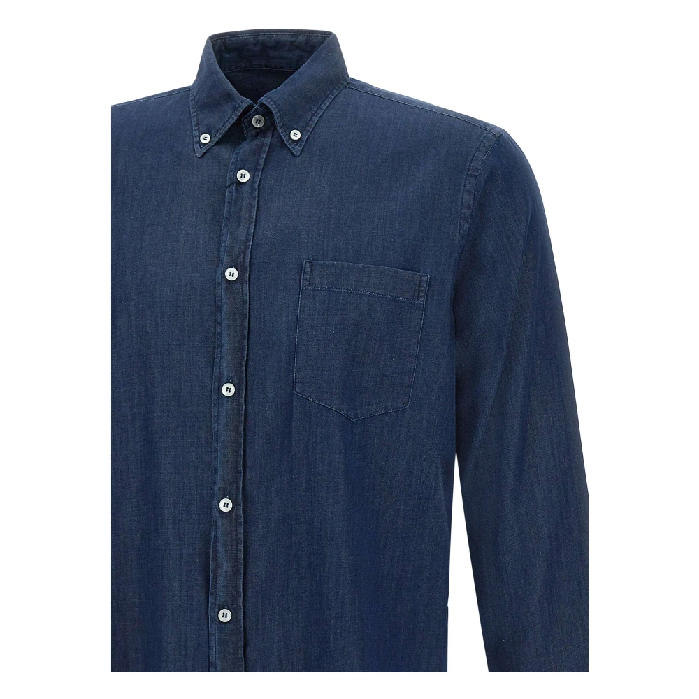 PAUL & SHARK Giza Katoen Midnight Blue Overhemd Blue Heren