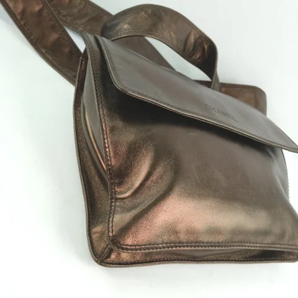 Chanel Vintage Pre-owned Leather shoulder-bags Brown Dames