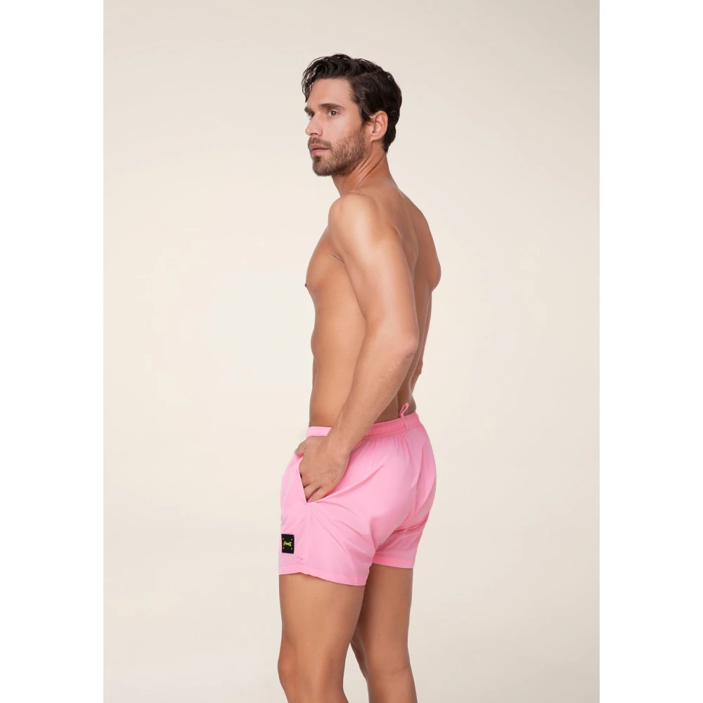 F**k Kort Eenkleurig Pink Heren