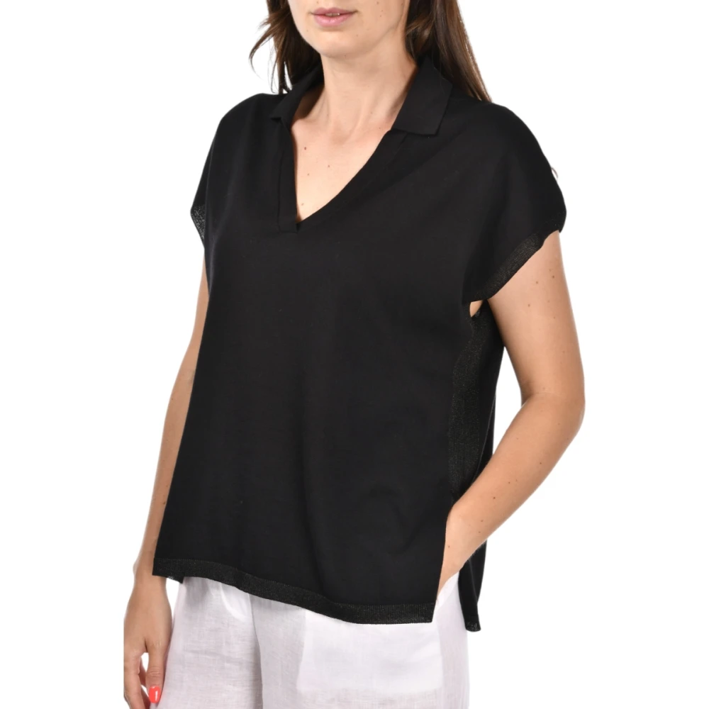 Gran Sasso Stijlvolle T-shirts en Polos Black Dames