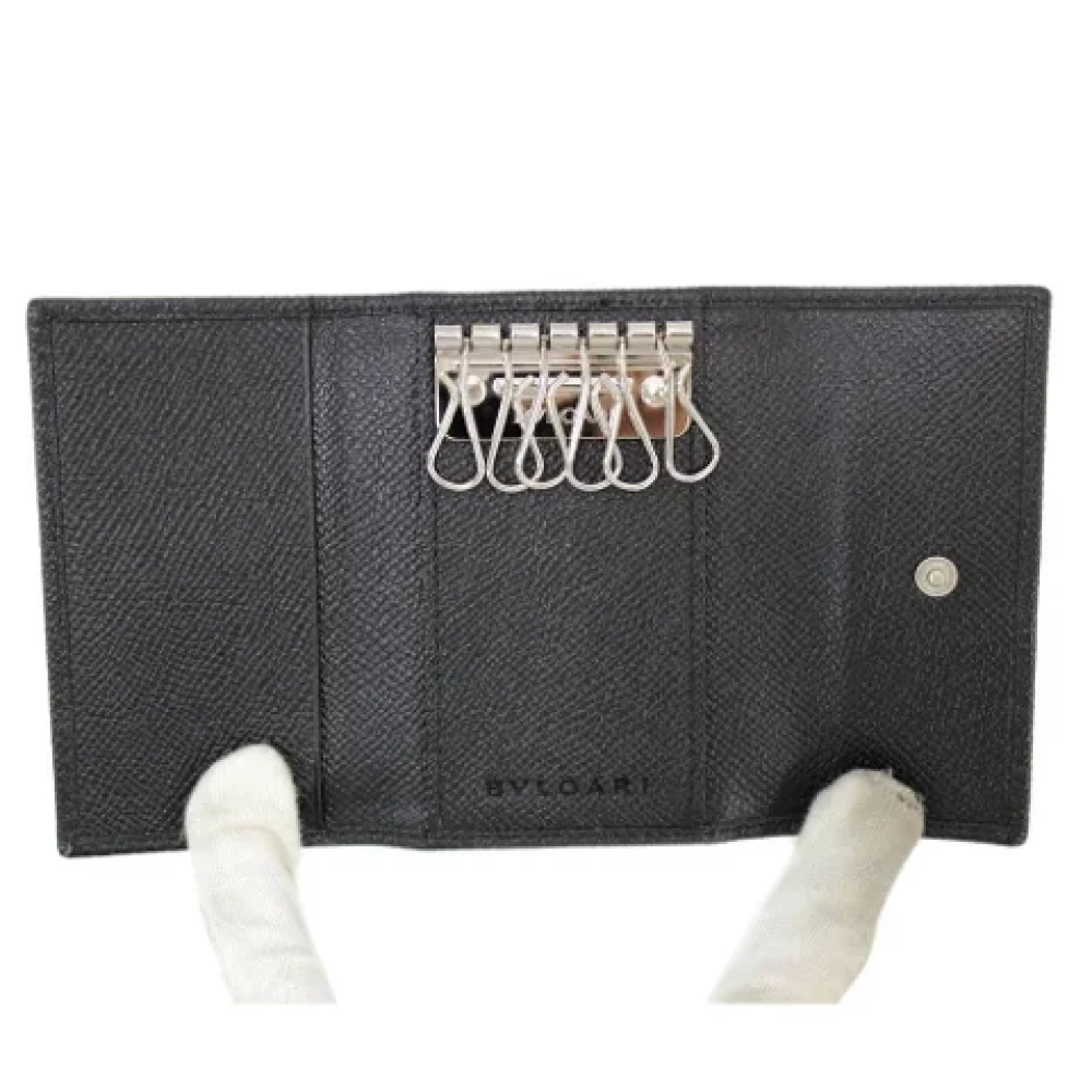Bvlgari Vintage Pre-owned Fabric key-holders Black Dames