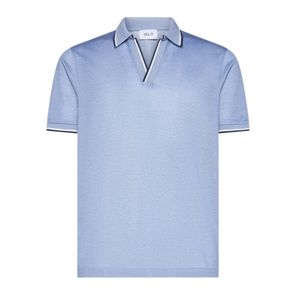 D4.0 Lichtblauwe T-shirts en Polos Blue Heren