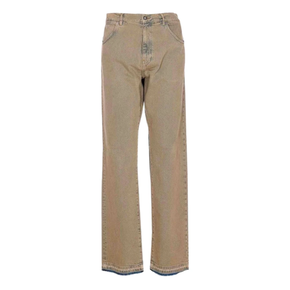 Amish Men's Beige Straight Fit Jeans, W32, Straight Leg Jeans