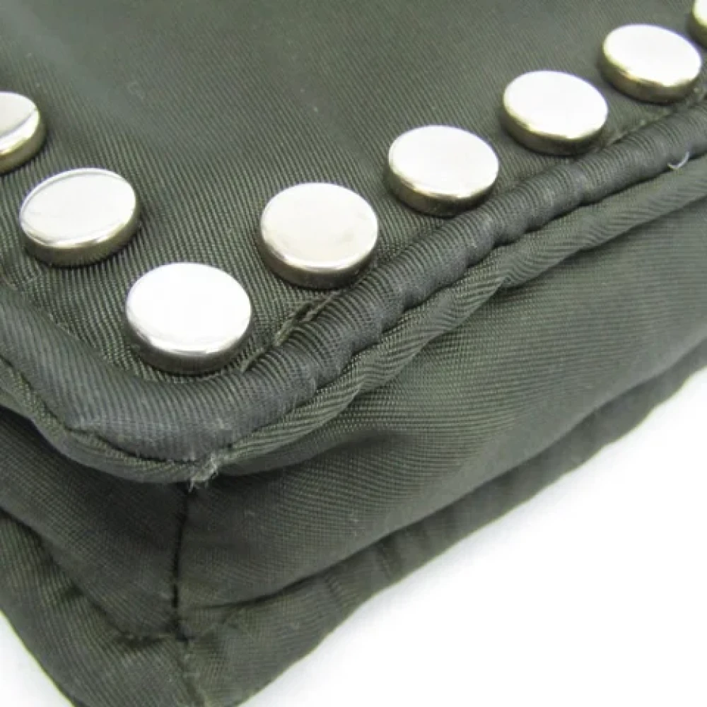Prada Vintage Pre-owned Leather shoulder-bags Green Dames