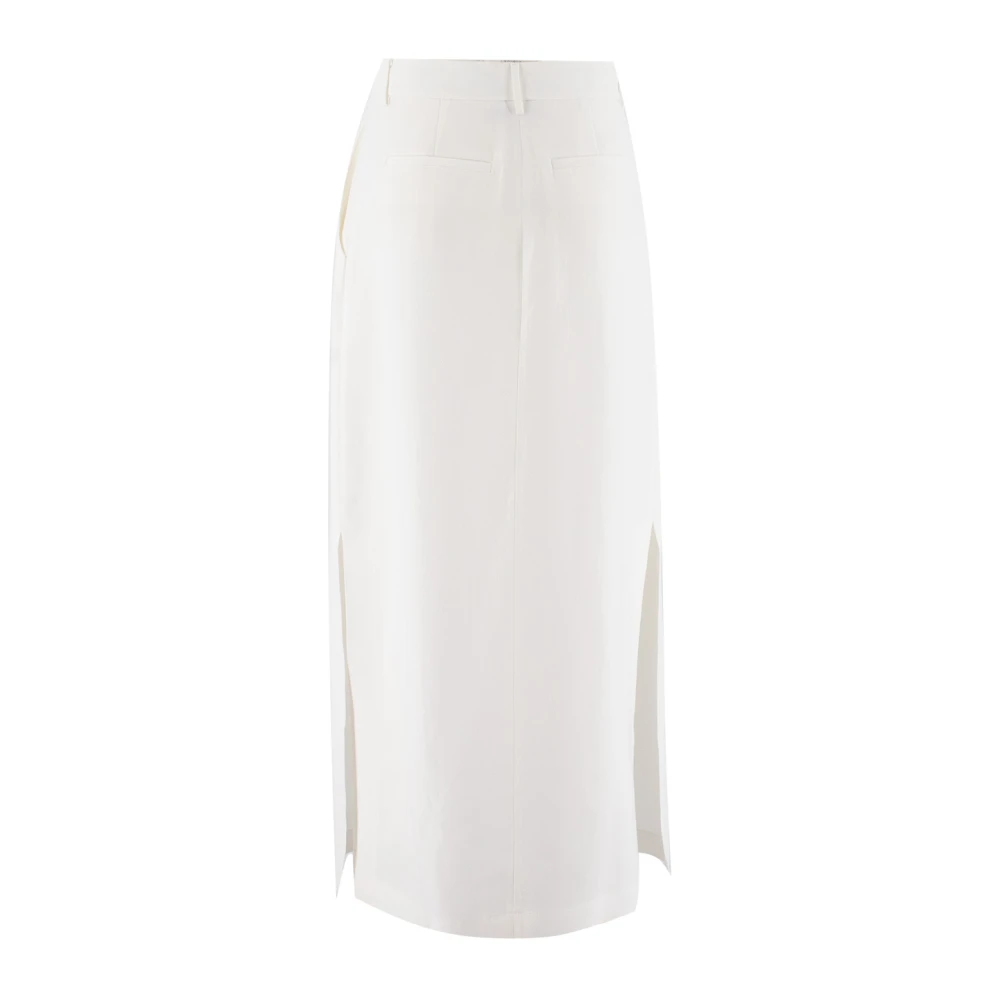 Antonelli Firenze Midi Rok met Zijgleuven White Dames