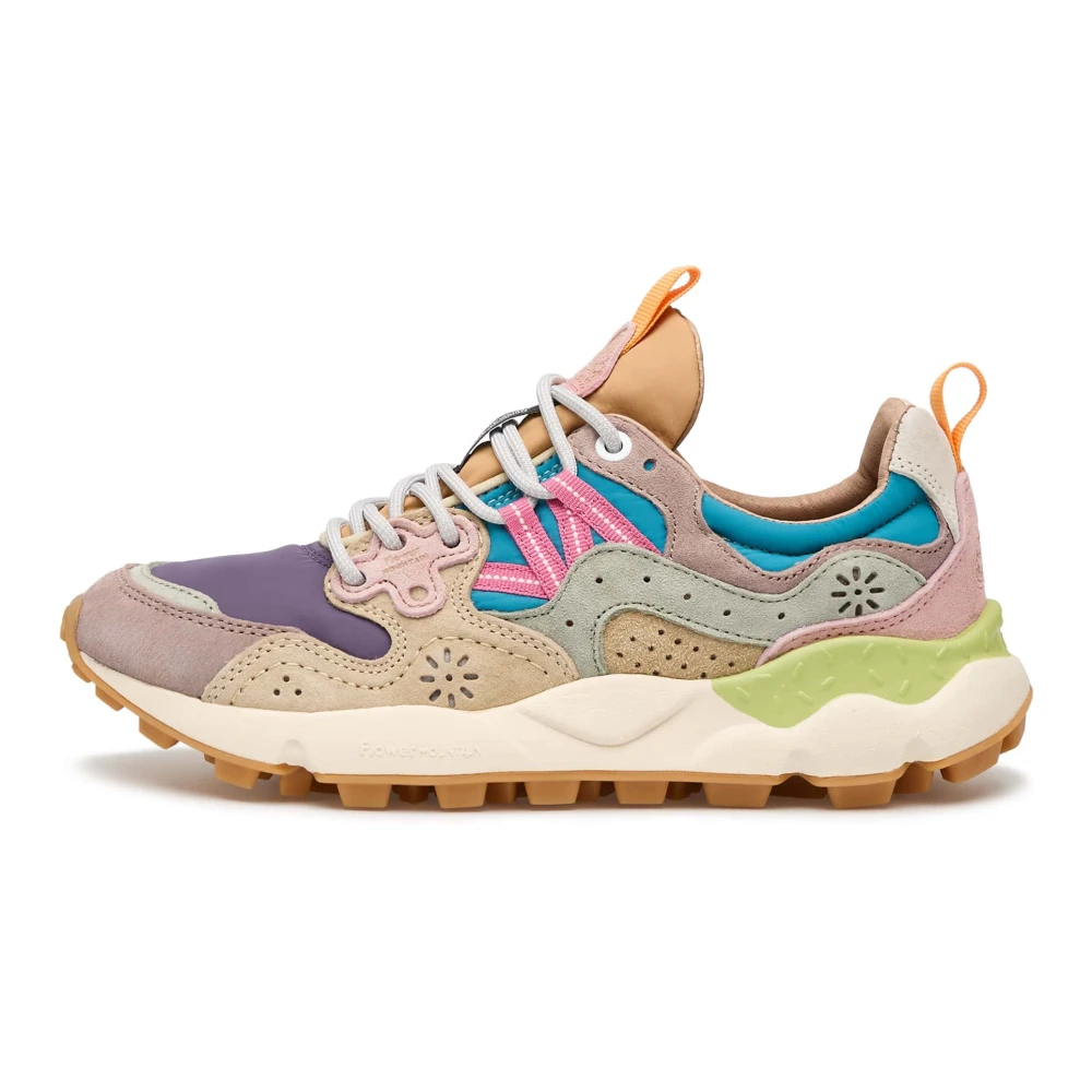 Flower Mountain Donna Multicolor Sneakers In Suede E Tessuto Tecnico Yamano 3 Woman