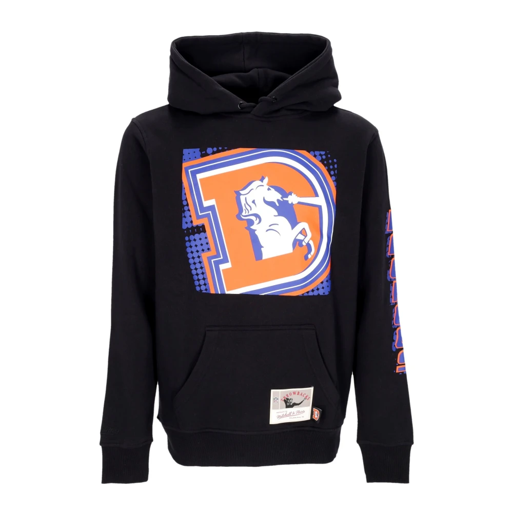 Mitchell & Ness NFL Big Face Hoodie Denbro Zwart Black Heren