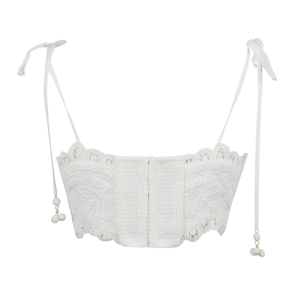 Zimmermann Witte Geborduurde Top Ottie Bodice White Dames