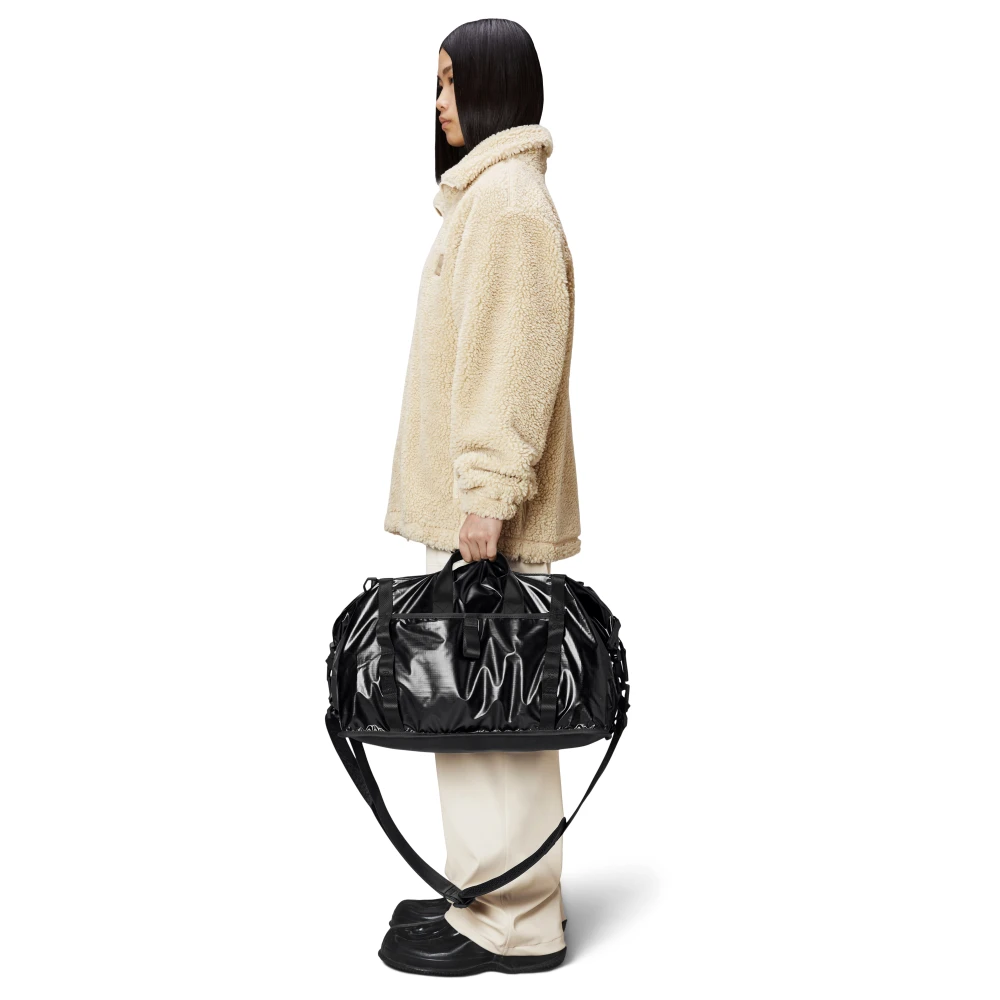 Rains Compacte Zwarte Weekendtas Black Dames