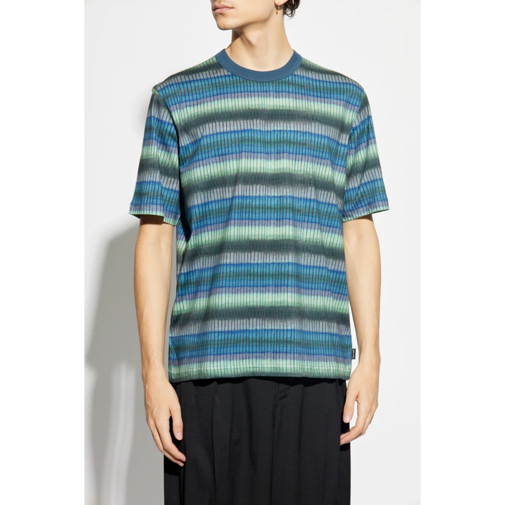PS By Paul Smith Gestreept T-shirt Blue Heren