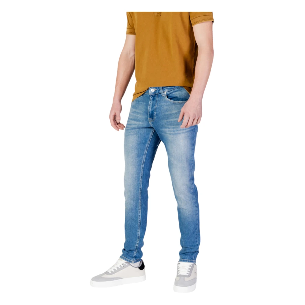Tommy Jeans Blauwe Plain Heren Jeans met Zakken Blue Heren
