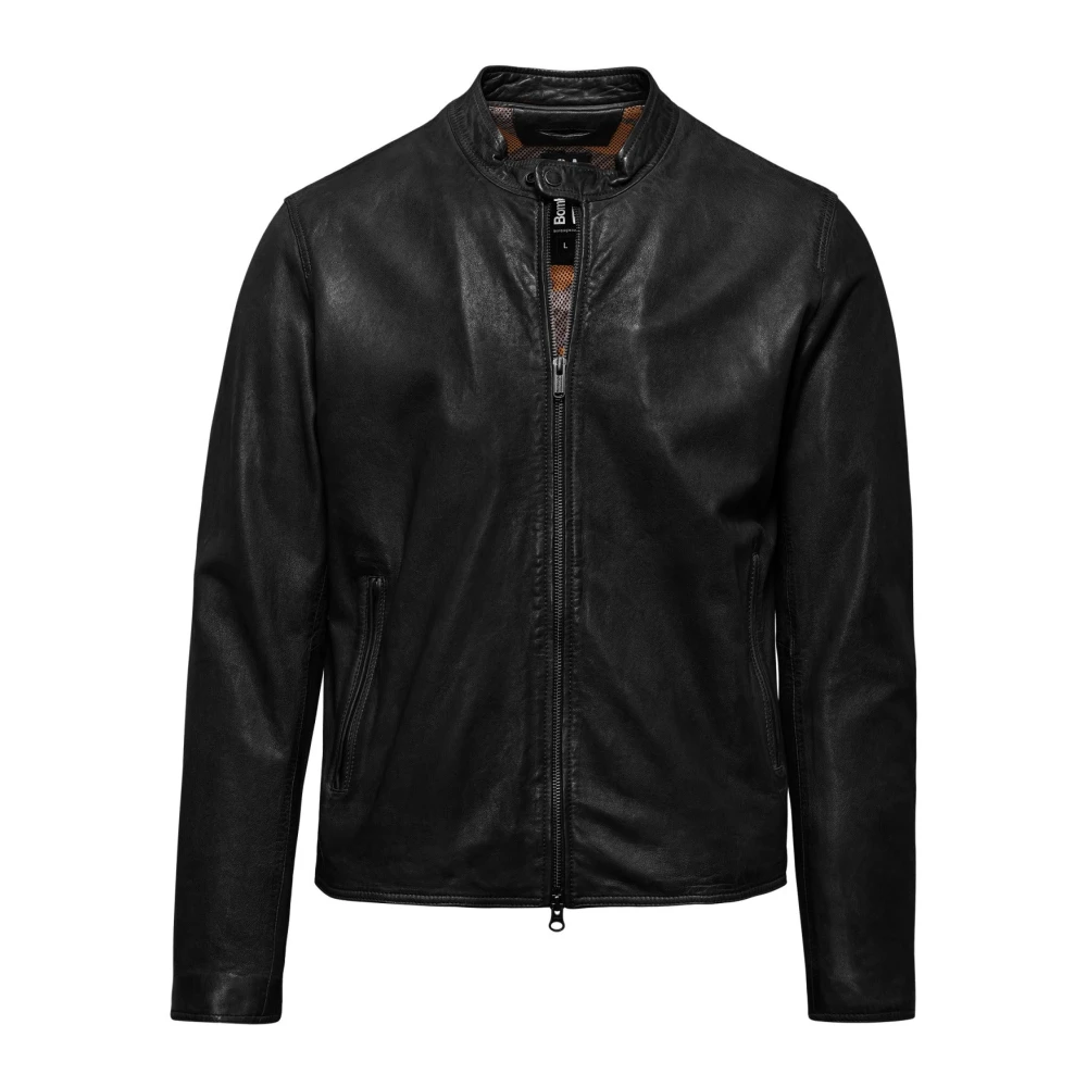 BomBoogie Klassieke Leren Jas Black Heren