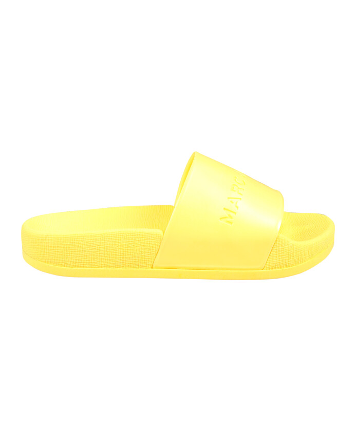 tongs-en-caoutchouc-jaune-avec-logo