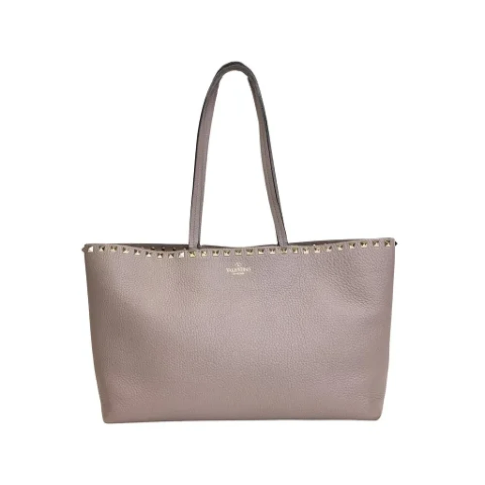 Valentino Vintage Pre-owned Leather handbags Beige Dames