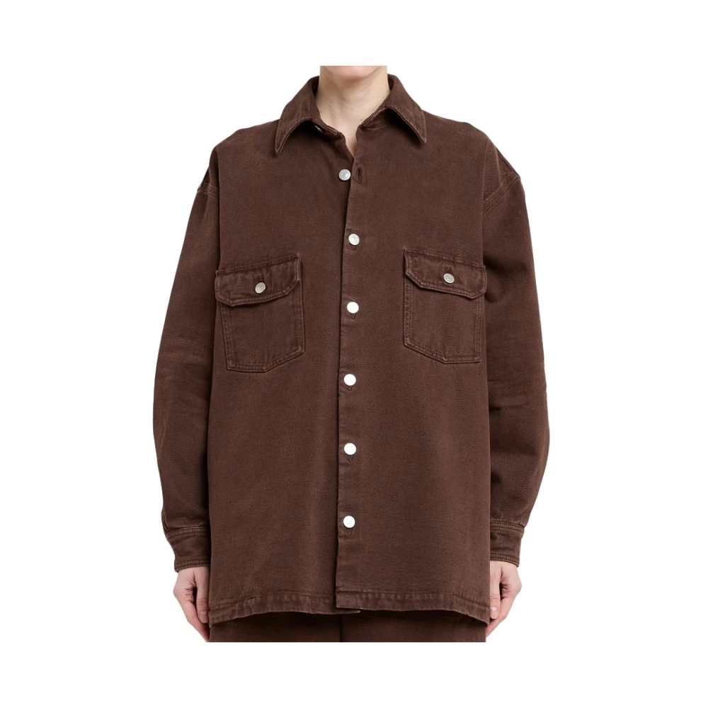 Stella Mccartney Vrouw Bruin Overhemden Dames, S, Oversized Blouse