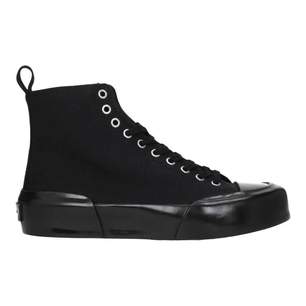 Jil Sander Black Fabric High Top Sneakers - EU36/US6 - Image 2