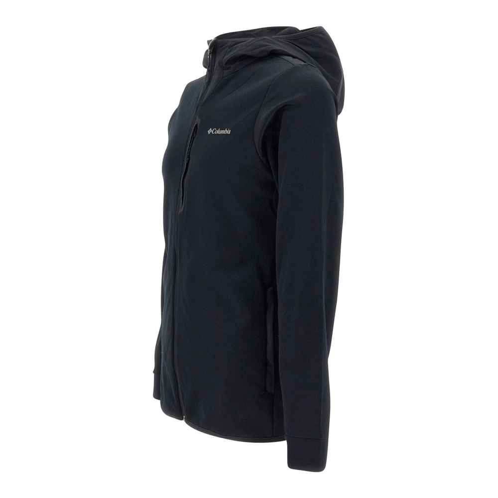 Columbia Zwarte Tech Fleece Sweatshirt Met Capuchon Black Heren