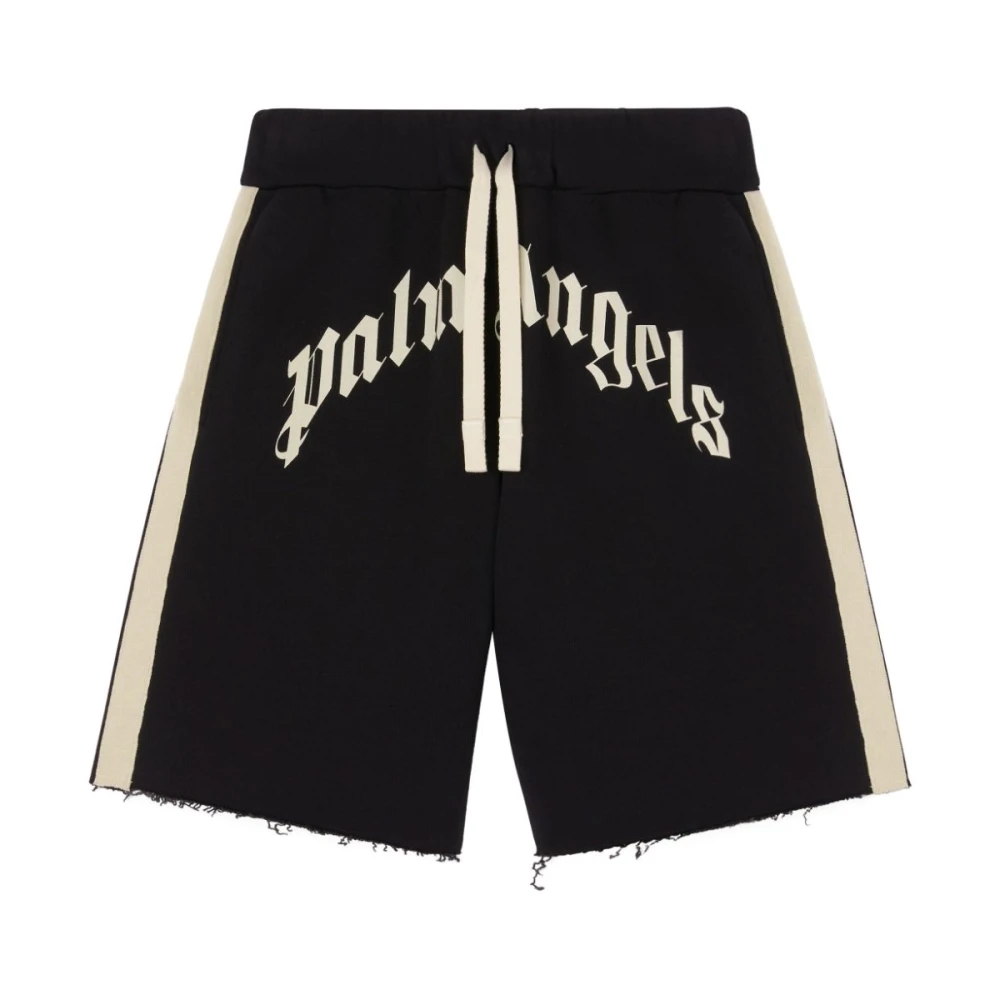 Palm Angels Zwarte Shorts met Streepdetail Black Heren