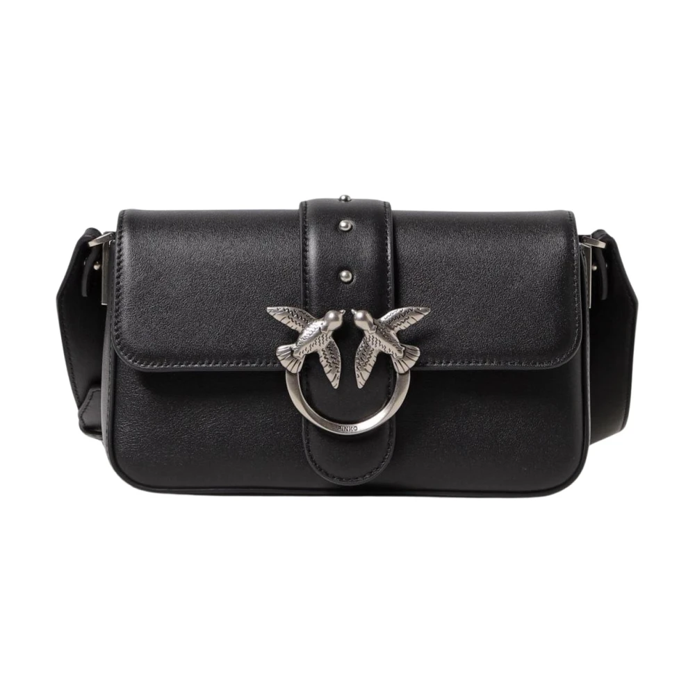 Pinko Women's Black Love Birds Shoulder Bag - Cross Body Bags - One Size - Bags