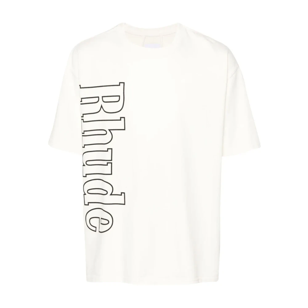 Rhude T-shirt met logo-print van katoen White Heren