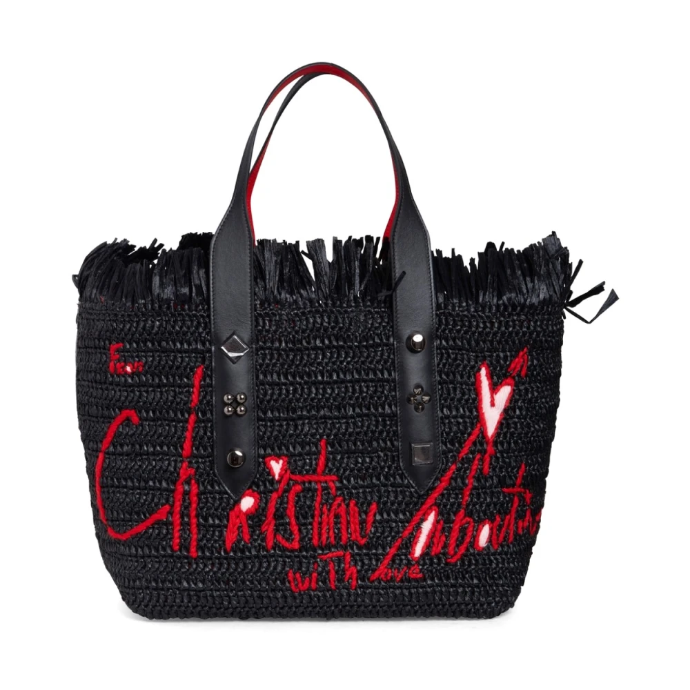 Christian Louboutin Snygg Läder Väska för Kvinnor Black, Dam